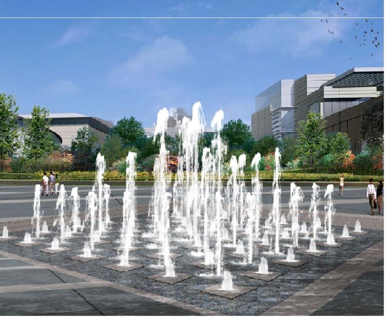 Сухой фонтан 45 струй