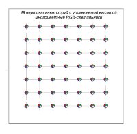 Проект фонтана 10х10 метров 49 струй